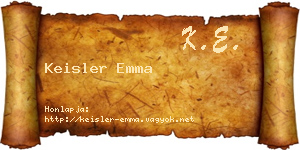 Keisler Emma névjegykártya